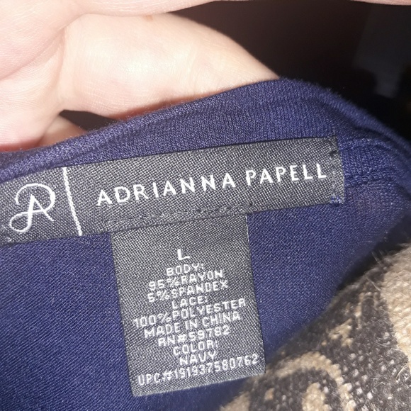 ADRIANNA PAPELL Blue lace top - Picture 3 of 3